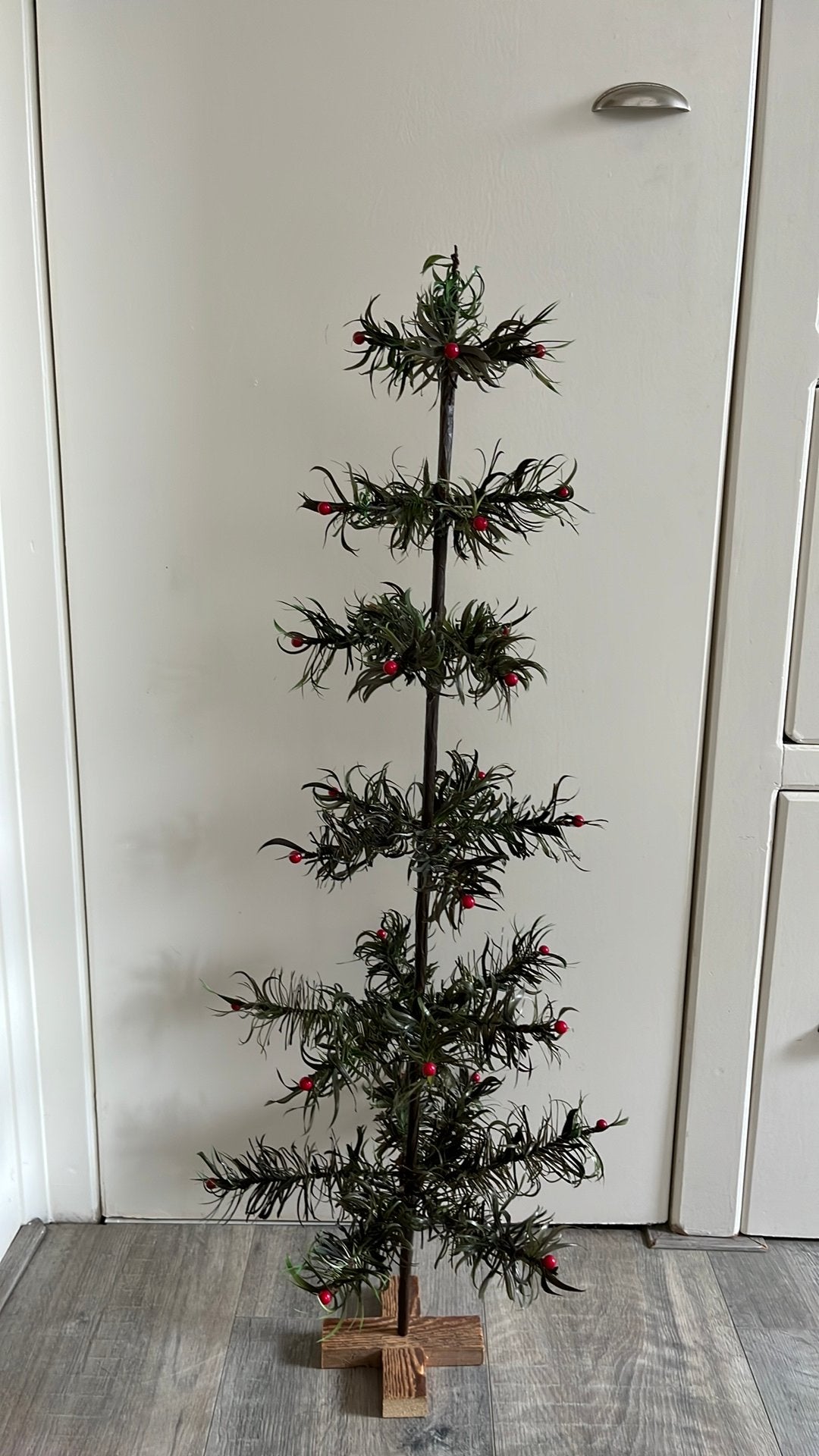 Vintage Feather Tree, 6 laags, 97 cm hoog., Diversen, Ophalen of Verzenden, Zo goed als nieuw