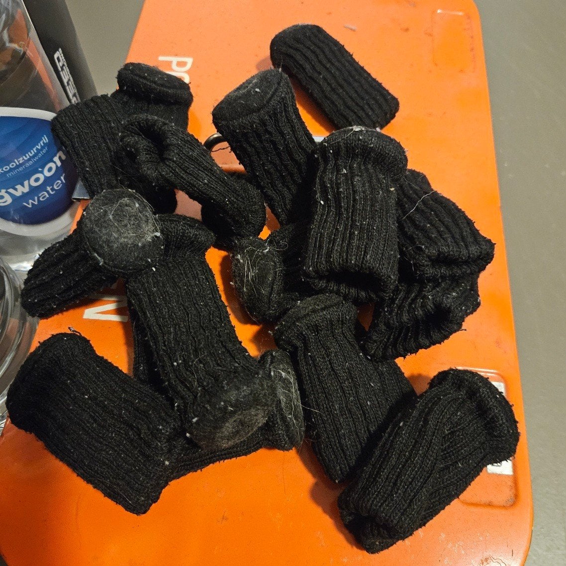 Stoelpootsokjes - Bescherm uw vloer tegen krassen, Ophalen of Verzenden, Gebruikt, Zwart, Textiel