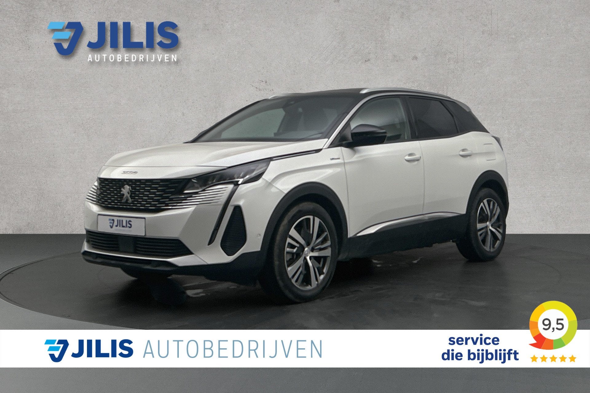 Peugeot 3008 1.6 HYbrid 225 Blue Lease Allure | LED | Half l, Auto's, 4 cilinders, 179 pk, Leder en Stof, Bedrijf