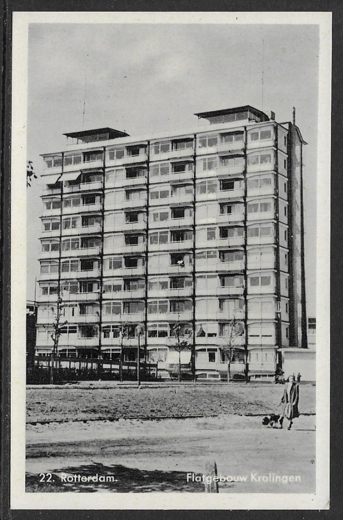 554 Rotterdam, Flatgebouw Kralingen, Verzamelen, Ophalen of Verzenden, Voor 1920, Ongelopen, Zuid-Holland