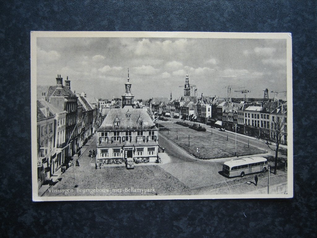 VLISSINGEN Beursgebouw  Bellamypark stadsbus, Ophalen of Verzenden, 1940 tot 1960, Zeeland