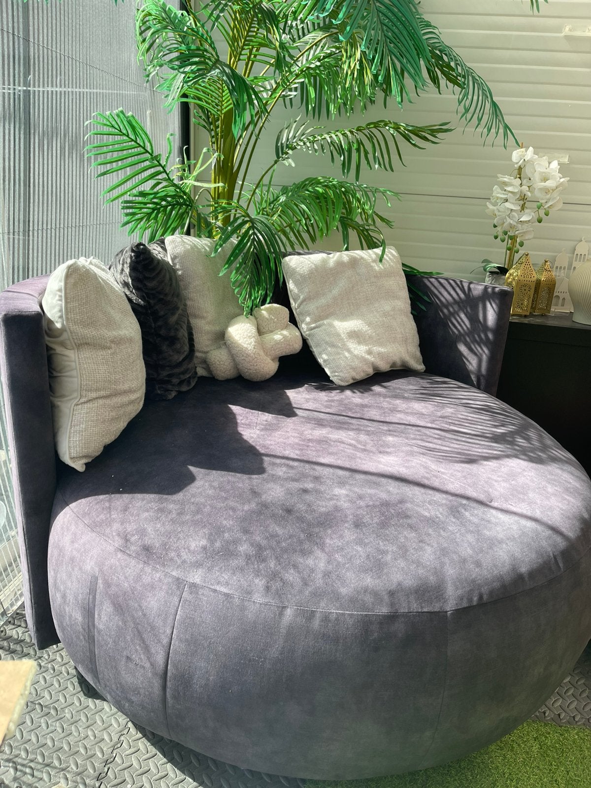 Loungebank rond, Ophalen, 125 tot 150 cm, Zo goed als nieuw, Minder dan 150 cm