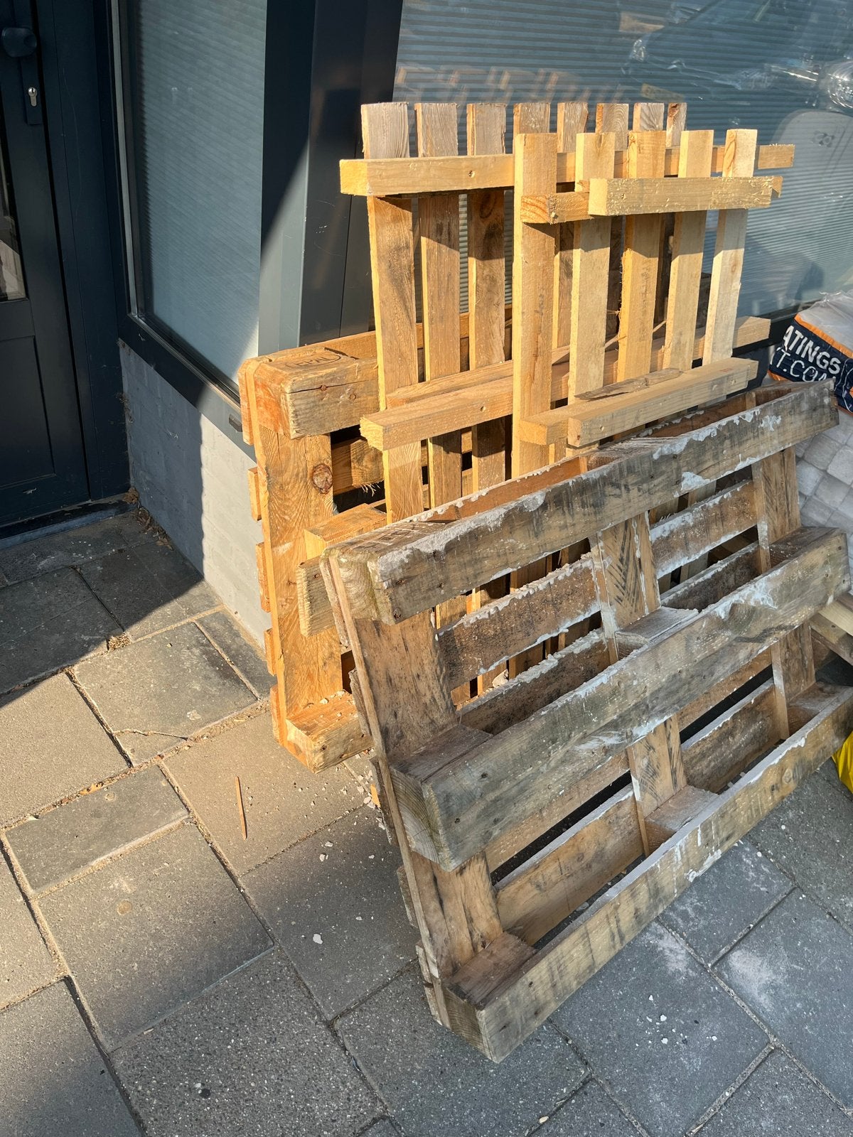 Gebruikte pallets en houten constructies, Ophalen, Gebruikt, 50 mm of meer, Pallet
