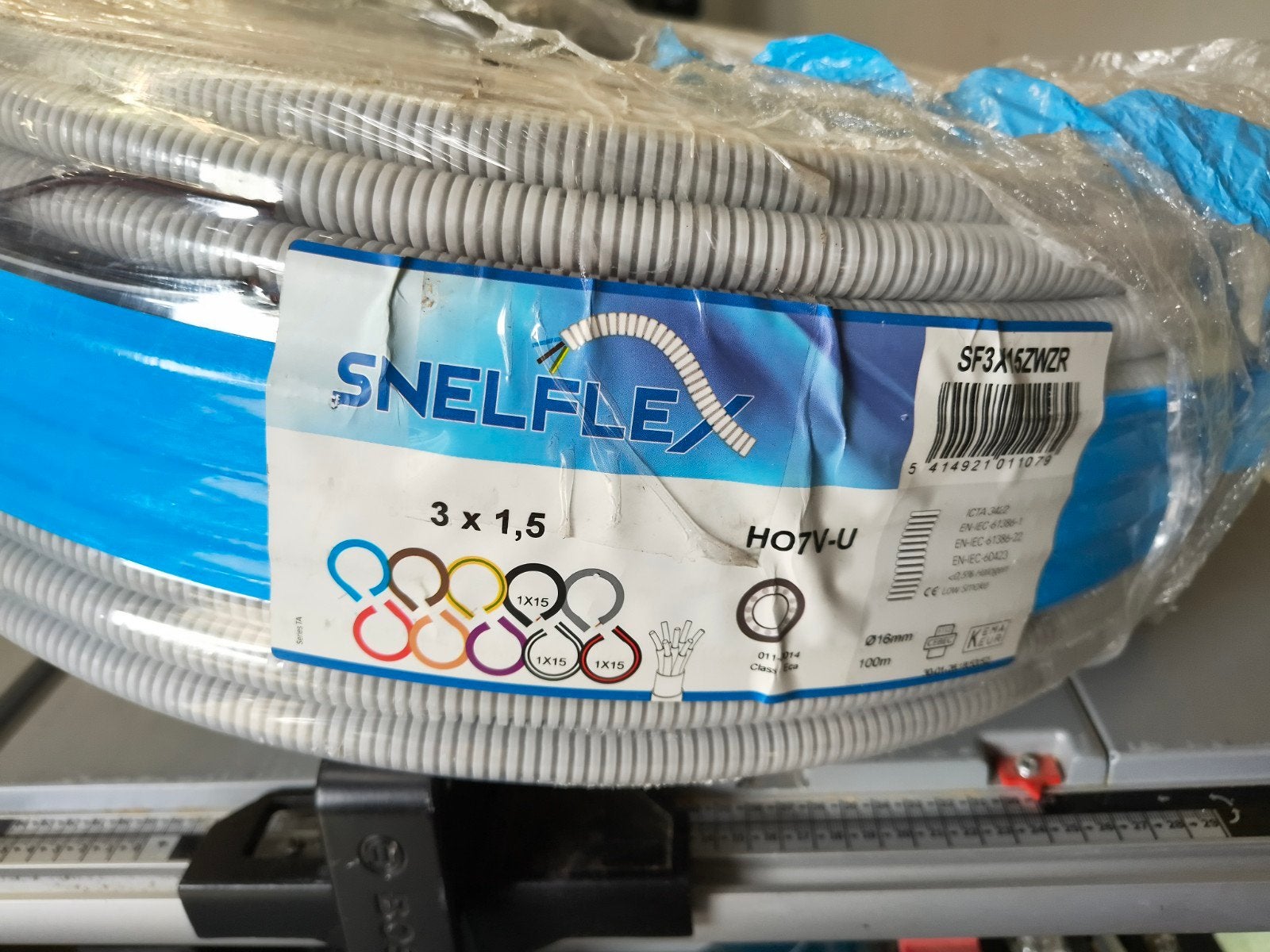 Snelflex 3 x 1.5 installatiedraad - diverse kleuren, Doe-het-zelf en Verbouw, Ophalen, Gebruikt, Kabel of Snoer