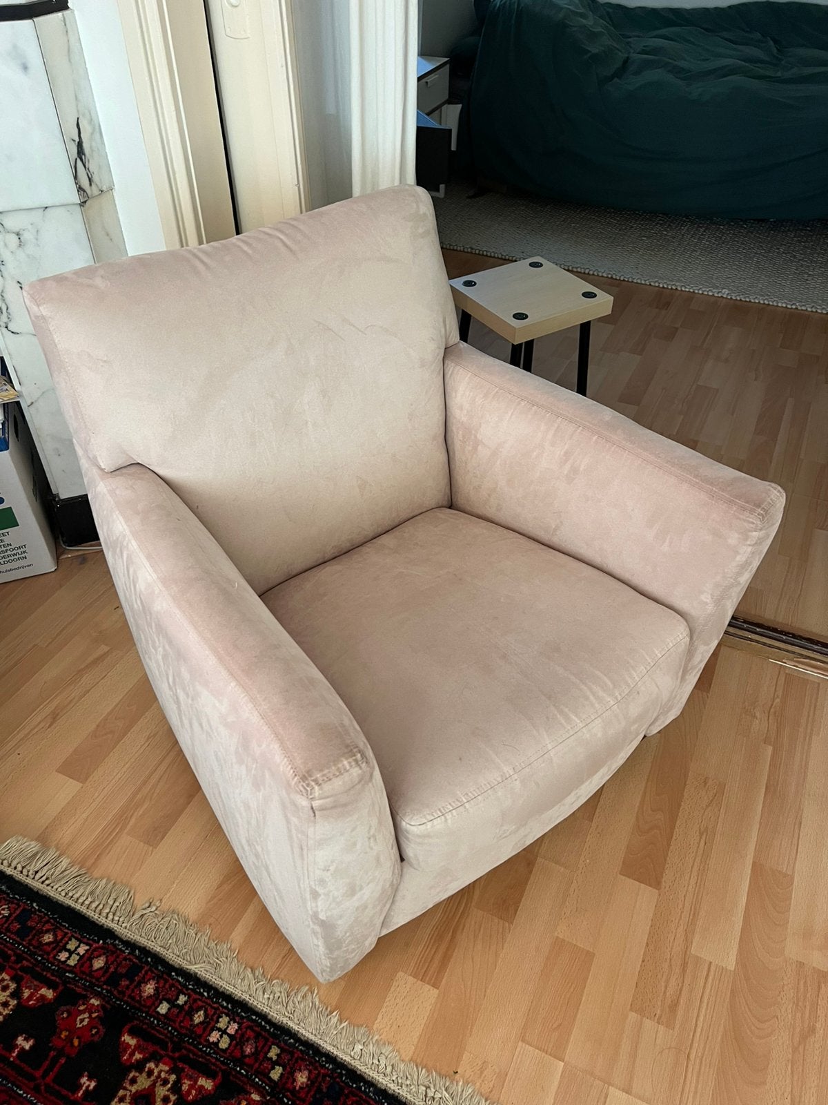 Luie stoel / fauteuil, Gebruikt, 75 tot 100 cm, Ophalen of Verzenden, Stof