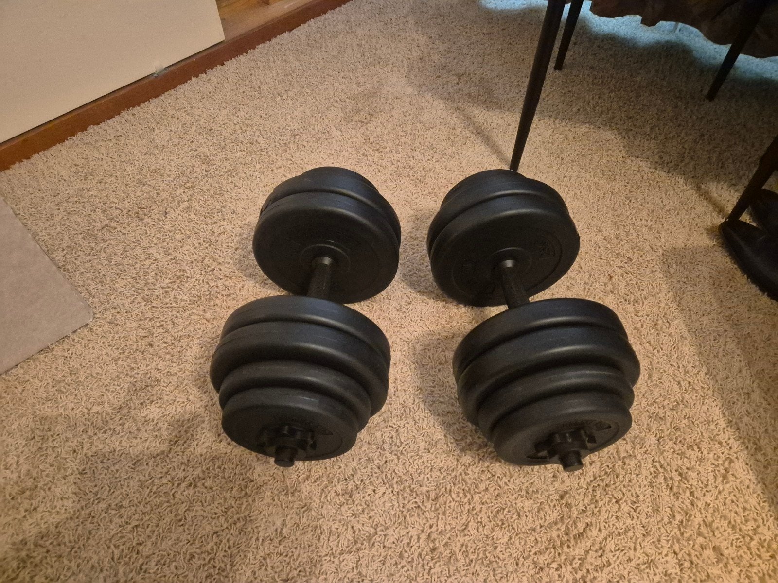 Verstelbare Halterset - Orange Gym Dumbbells, Ophalen, Gebruikt, Armen, Dumbbell