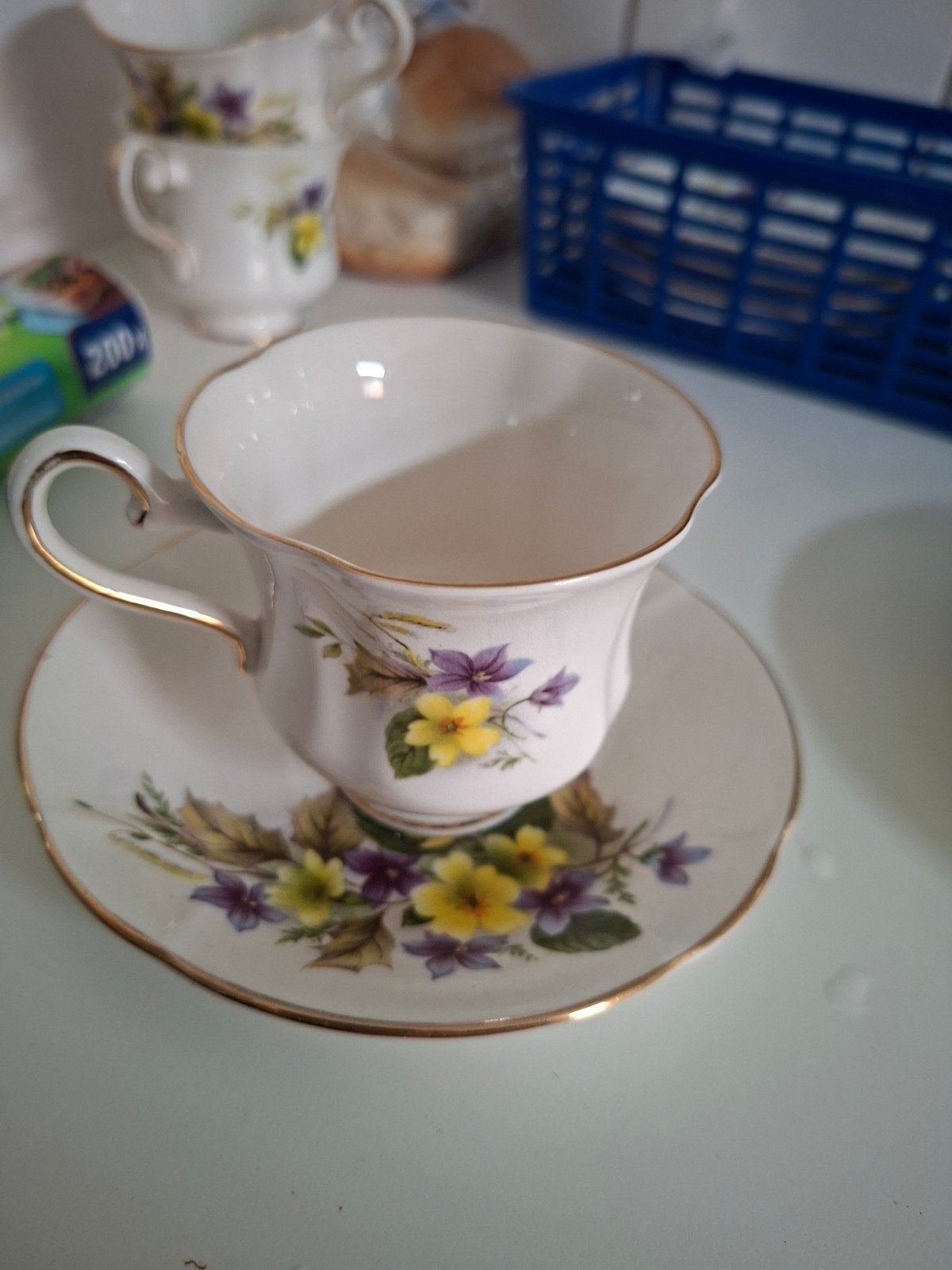 5x Royal Sutherland Fine Bone China Kop en Schotel, Ophalen