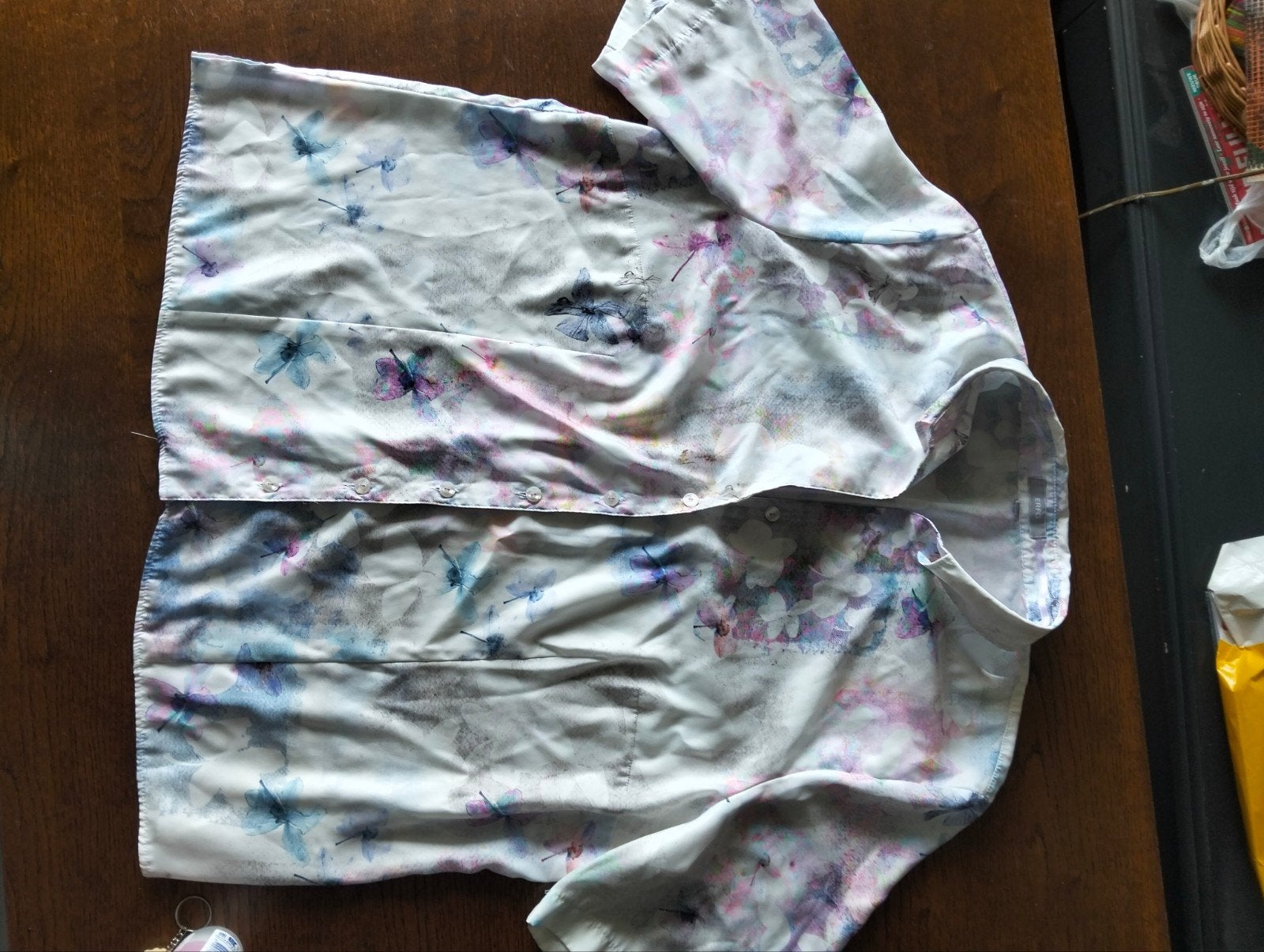 Erfo vintage Blouse met Bloemenprint - Maat 48, Meerkleurig, Erfo, Maat 46/48 (XL) of groter, Ophalen of Verzenden