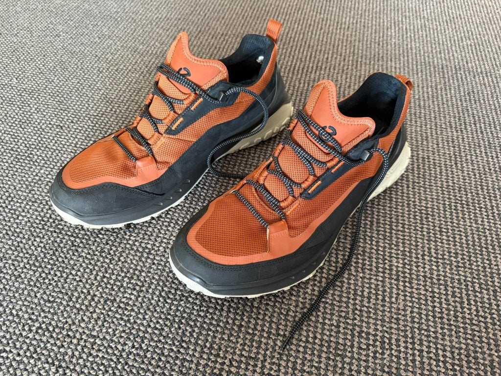 ECCO ULT-TRN Low wandelschoenen Black/Cognac maat 45, Ophalen of Verzenden, Zo goed als nieuw, Schoenen