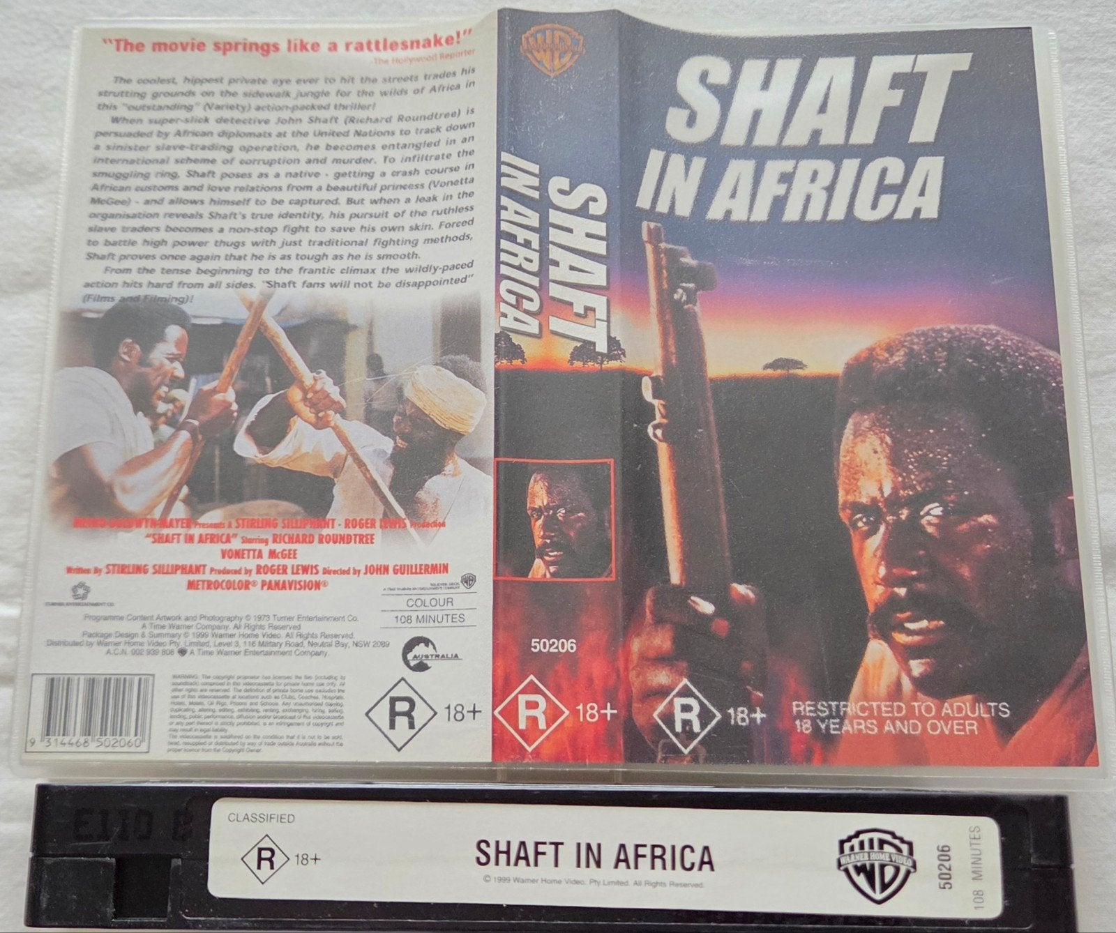 Shaft In Africa VHS Actie IMPORT, Vanaf 16 jaar, Ophalen of Verzenden, Zo goed als nieuw, Actie en Avontuur