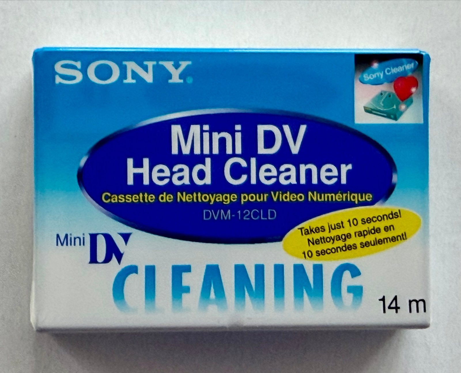 Sony DVM-12CLD XXL MiniDV Cleaning Tape 12min Head Cleaner, Mini dv, Nieuw, Band, Disc of Geheugen, Sony