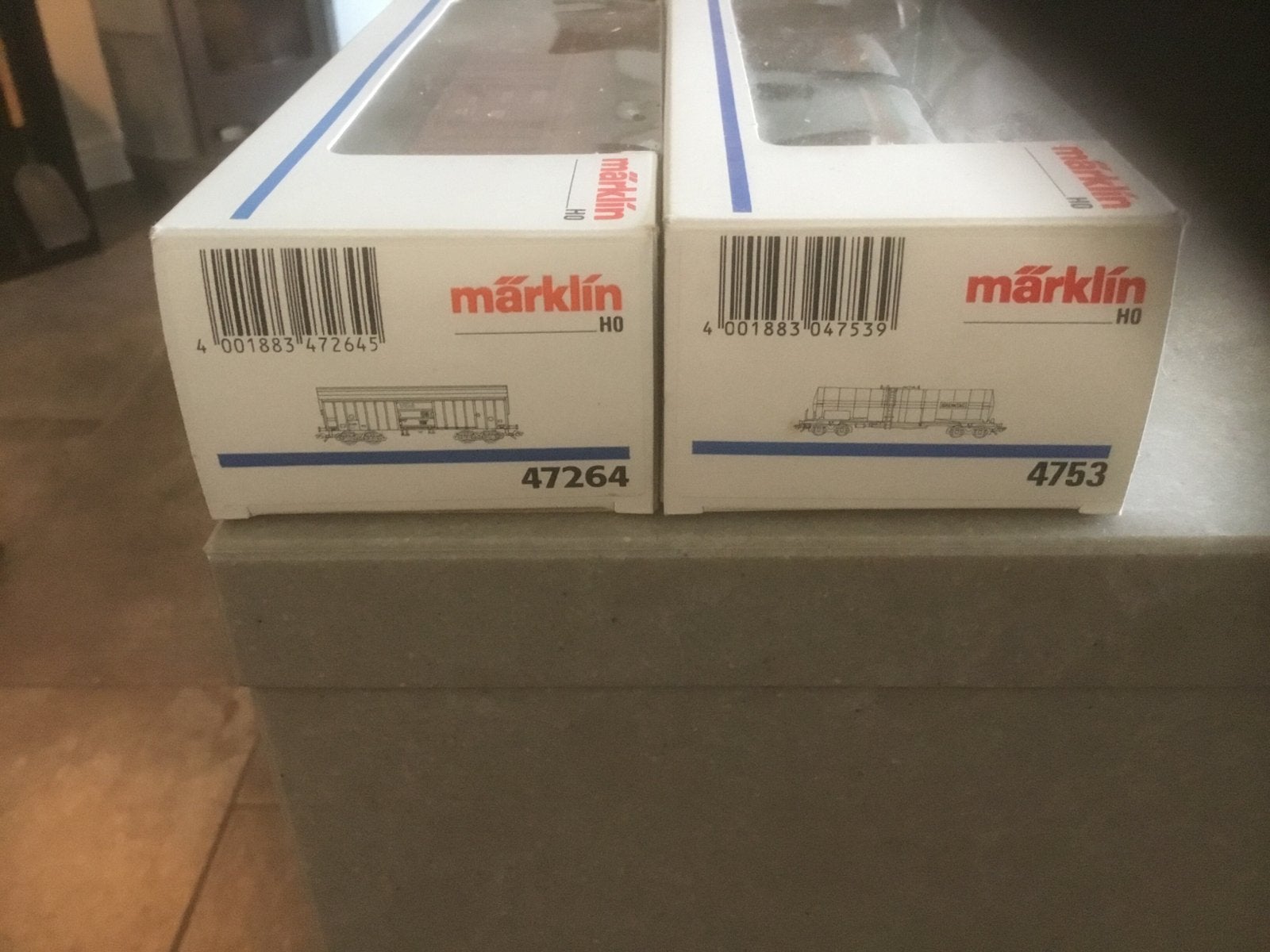 Märklin H0 Wagons: 47264 en 4753 - in doos, Wisselstroom, Wagon, Ophalen of Verzenden, Zo goed als nieuw