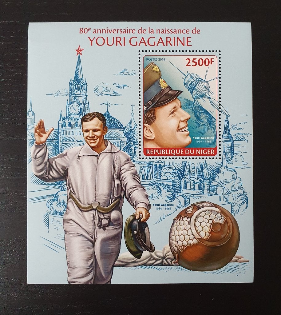 Niger 2014 Ruimtevaart Gagarin Michel blok 281 postfris, Verzenden, Postfris, Overige thema's