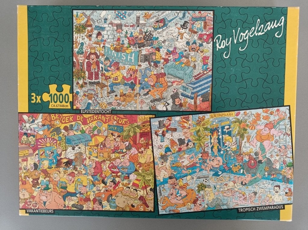 Roy Vogelzang, comic puzzels, Ophalen of Verzenden, 500 t/m 1500 stukjes, Gebruikt, Legpuzzel