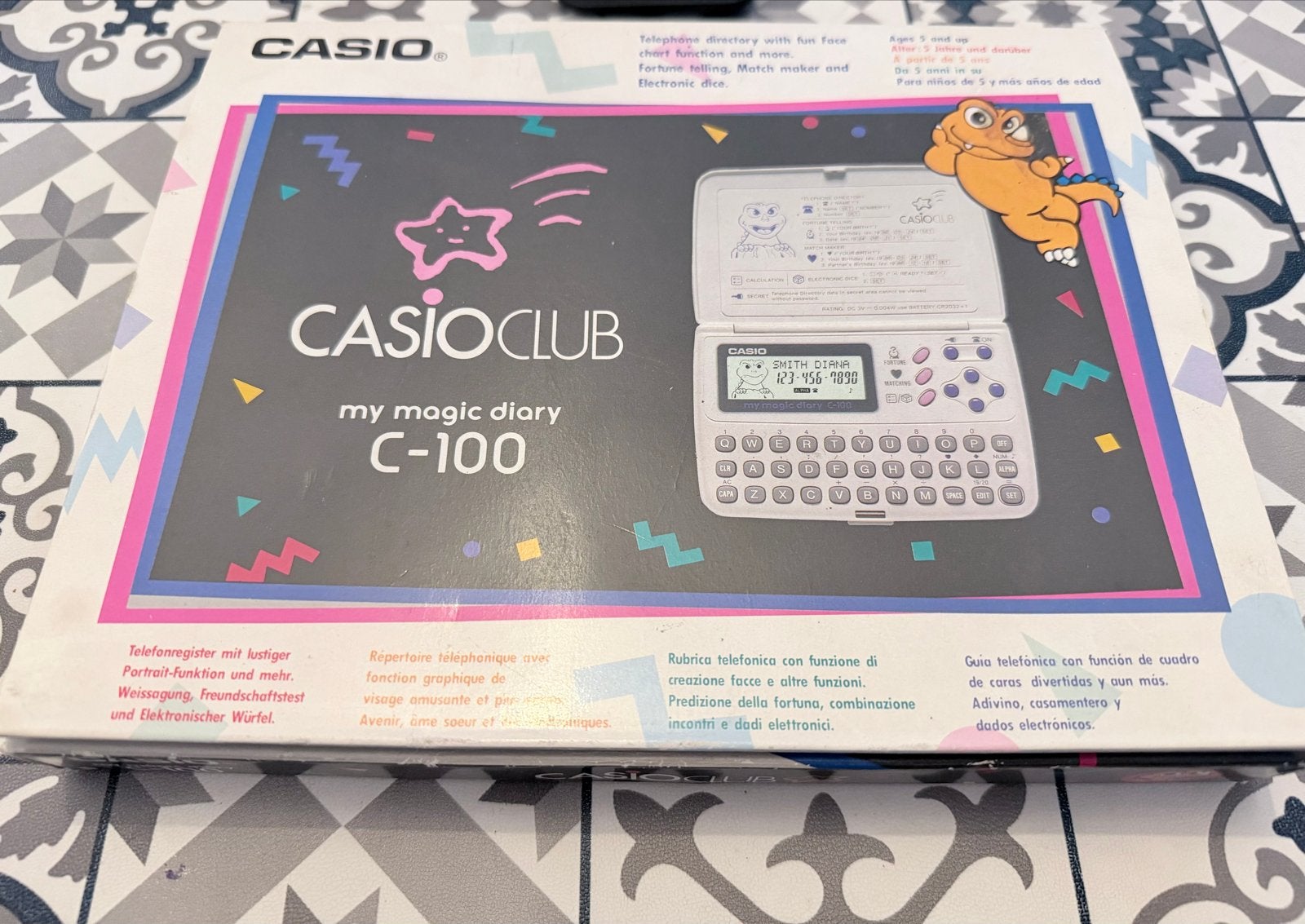 Vintage Casio Club C-100 Diary met doos en boekjes, Telecommunicatie, Pda's, Ophalen, Gebruikt, Overige systemen, Overige merken