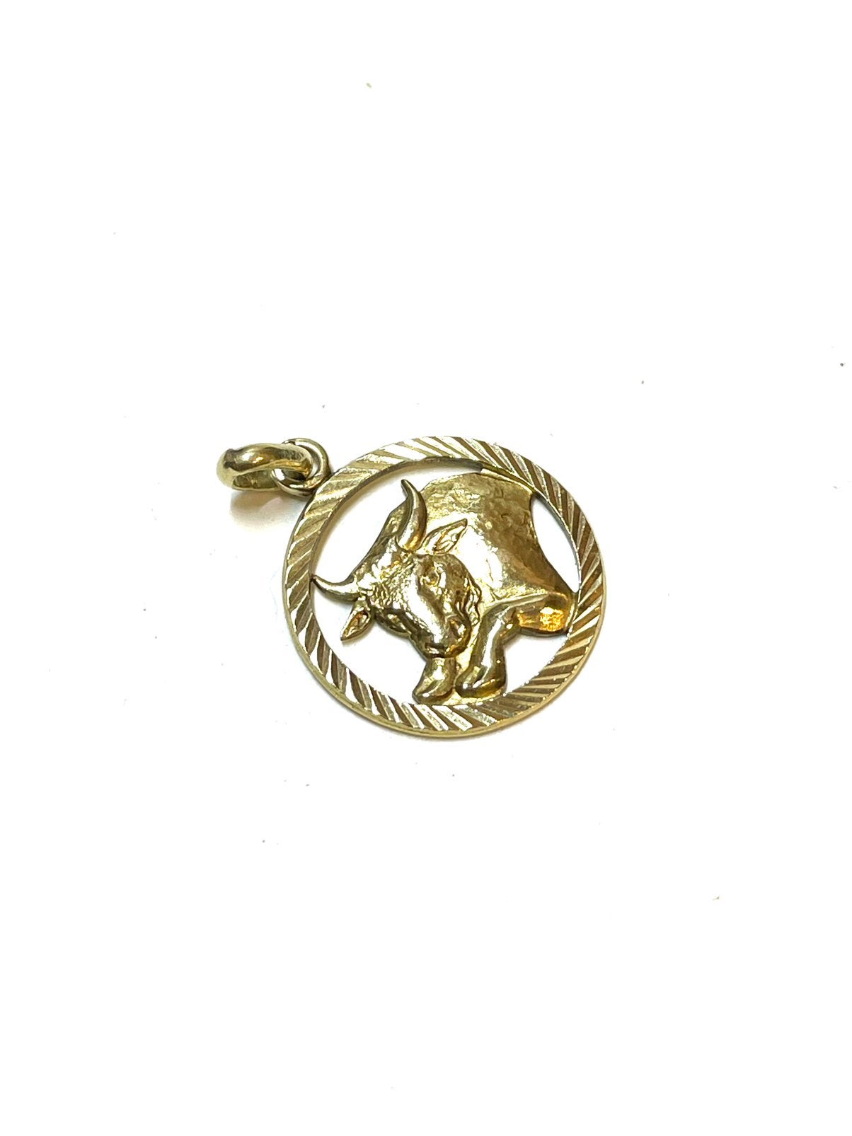 14k gouden sterrenbeeld hanger van de stier, -, -, Ophalen of Verzenden, Zo goed als nieuw