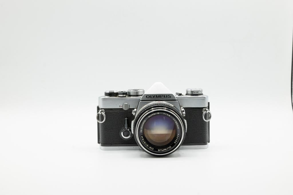 Olympus OM-1 met G. Zuiko 50mm 1.4, Ophalen of Verzenden, Zo goed als nieuw, Spiegelreflex, Olympus