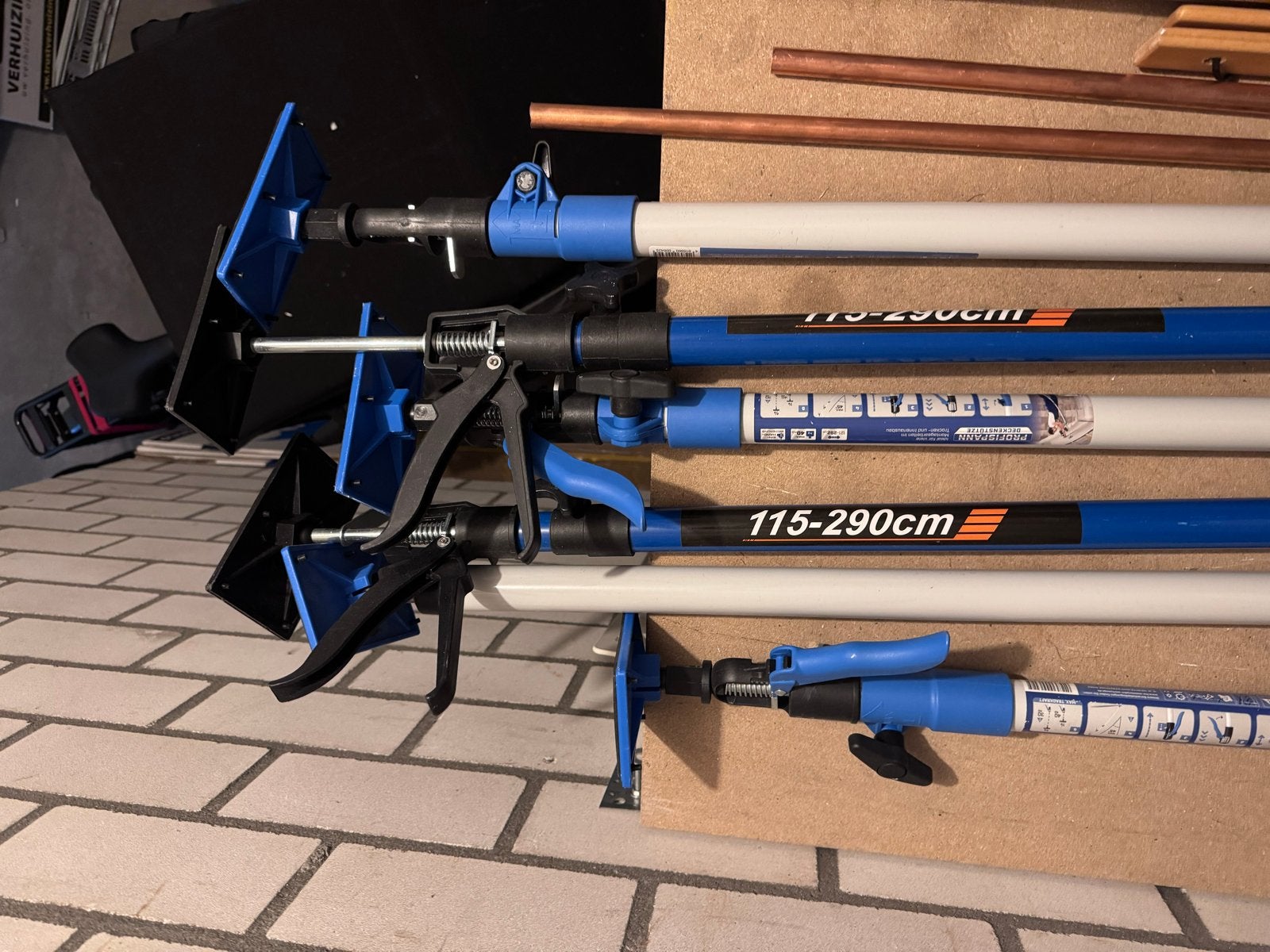 4 STUKS / PROFISPANN Uitschuifbare Plafondsteun 121-292cm, Ophalen, Nieuw, Overige typen, 2 tot 5 meter