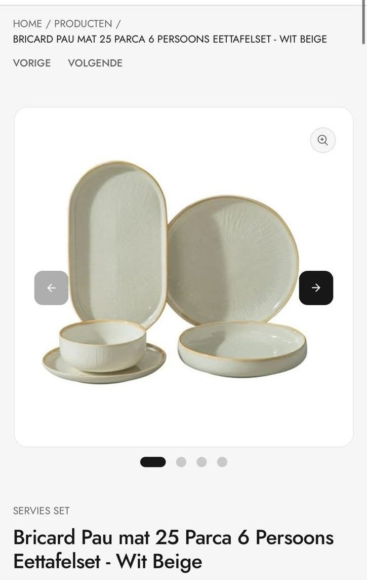Bricard Pau serviesset japandi stijl, Ophalen, Overige stijlen, Porselein, Schaal of Schalen