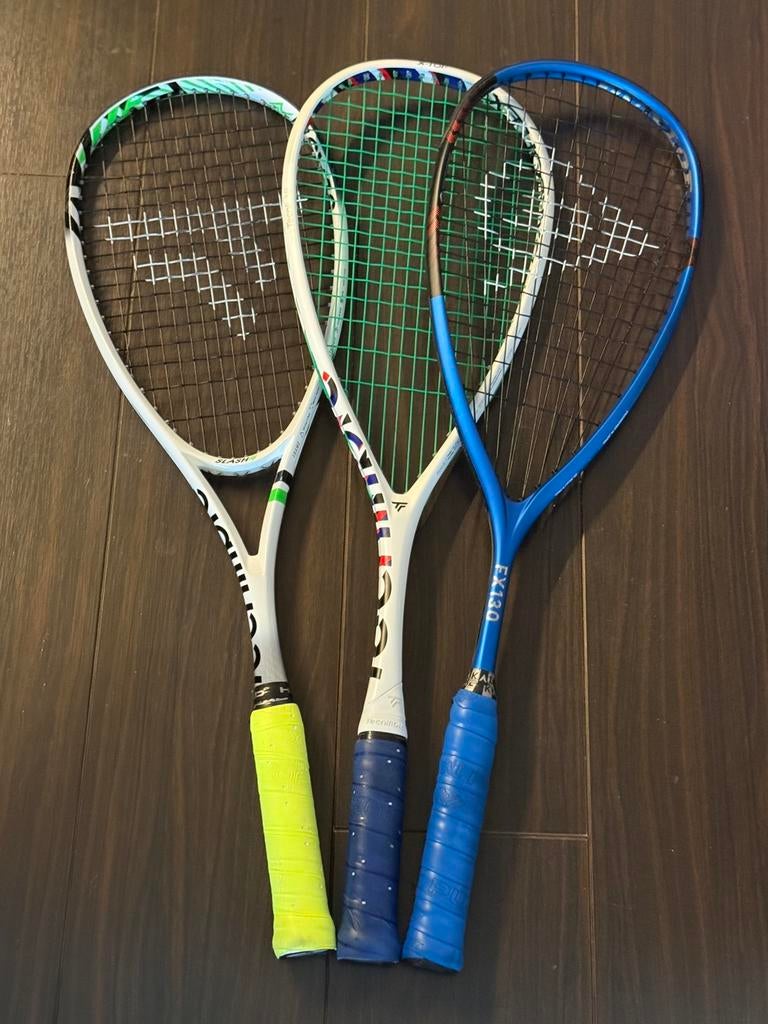 Squashrackets van Tecnifibre en Dunlop, Sport en Fitness, Squash, Ophalen of Verzenden, Zo goed als nieuw