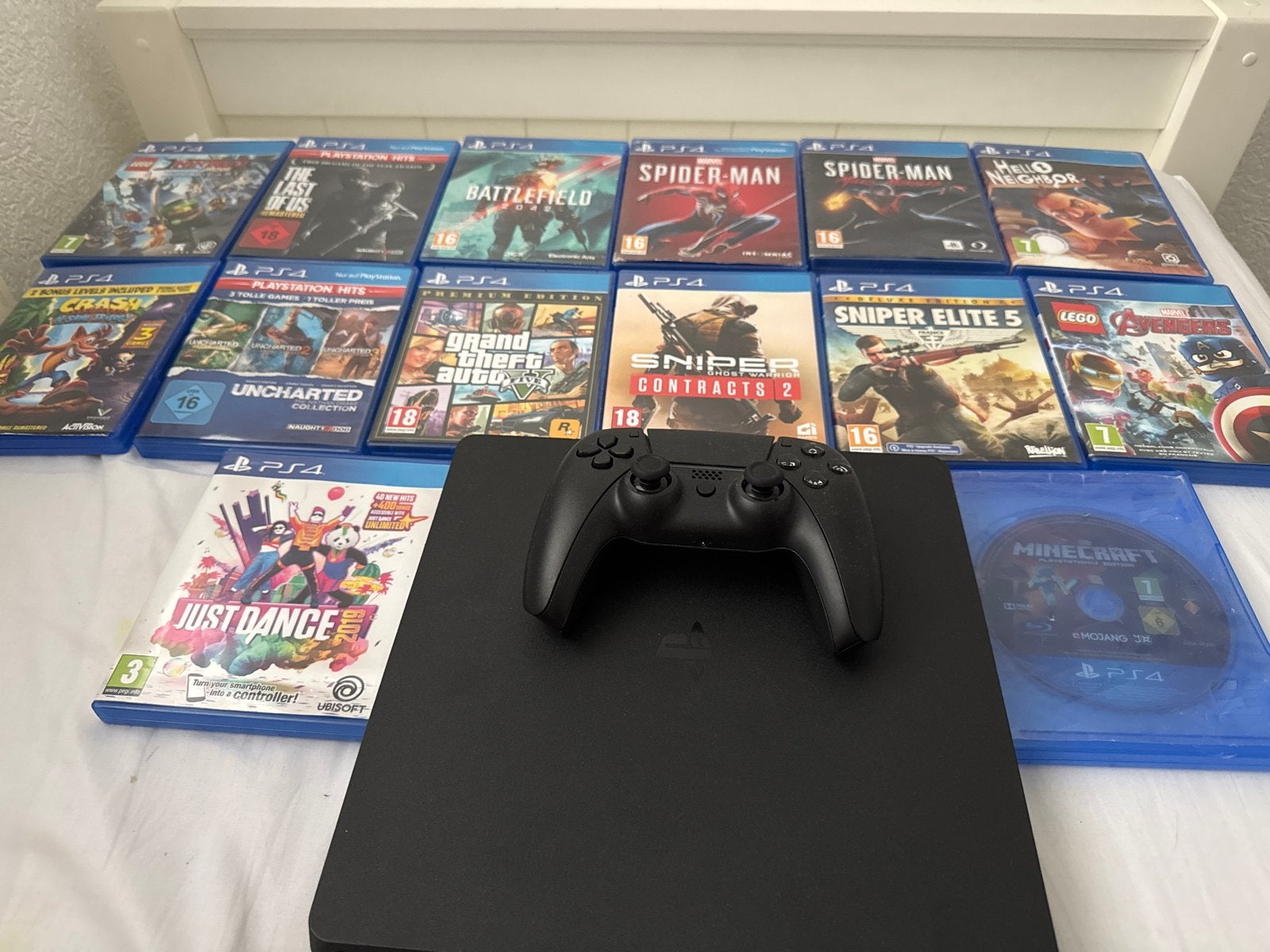 PS4 Slim met 14 games en controller, Vanaf 18 jaar, Overige genres, 1 speler, Nieuw