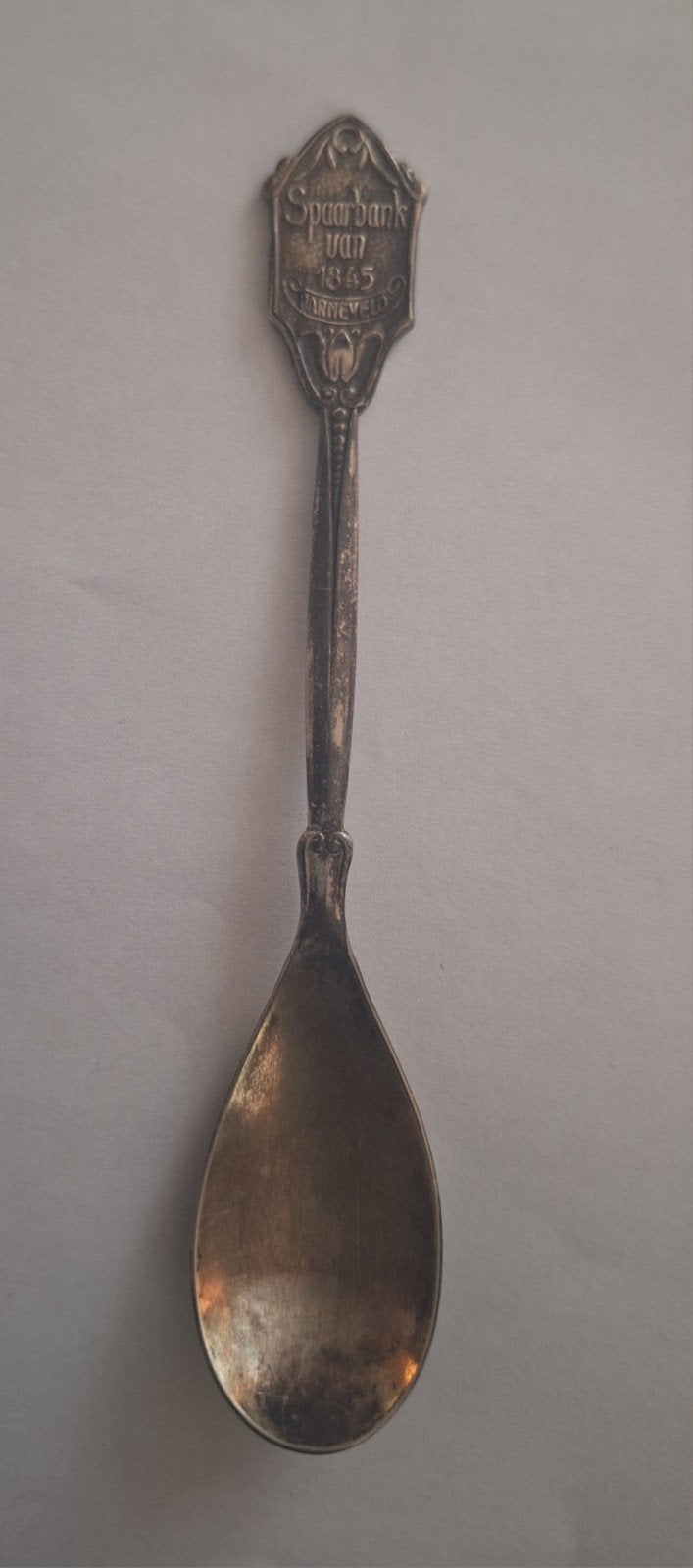 verzilverd theelepeltje Spaarbank 1845 Barneveld, Antiek en Kunst, Ophalen