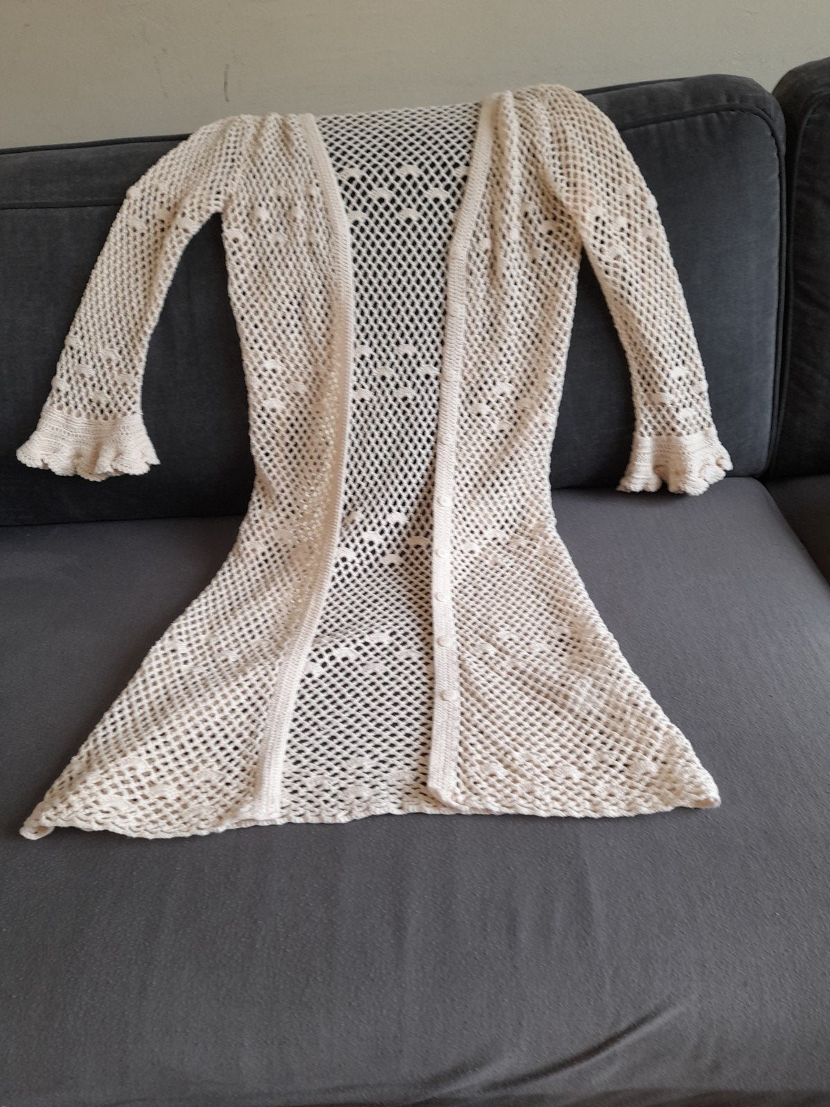 Vest roomwit met leuke details zoals de mouwen medium Soleil, Maat 38/40 (M), Overige typen, Wit, Ophalen of Verzenden