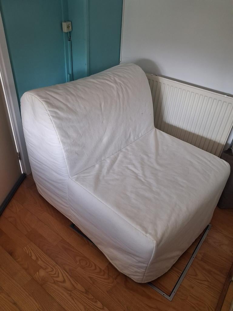Uitklapbaar bed, Ophalen, Gebruikt, Eenpersoons, Wit