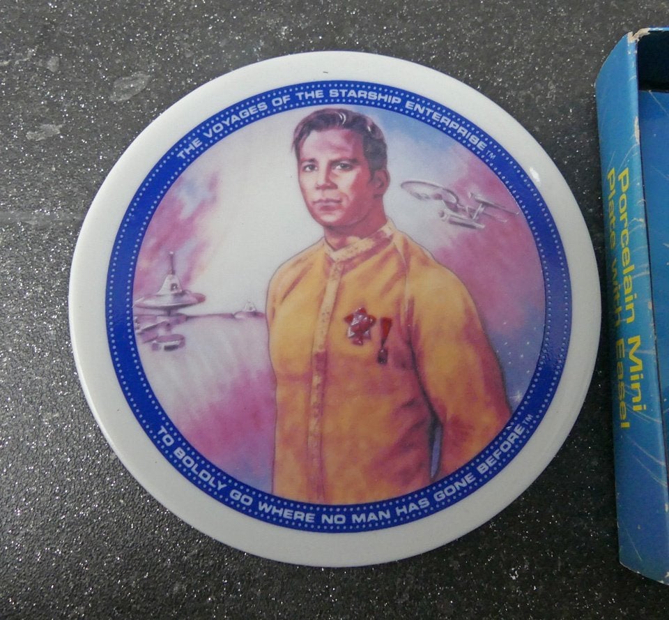 Star Trek sierbordje captain Kirk 1992, Ophalen of Verzenden, Zo goed als nieuw, Tv, Overige typen