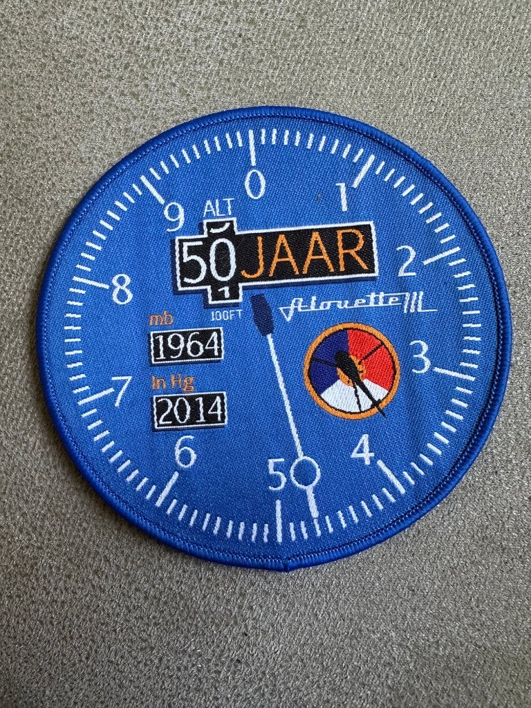 50 years Alouette III, Ophalen of Verzenden, Gebruikt, Patch, Badge of Embleem