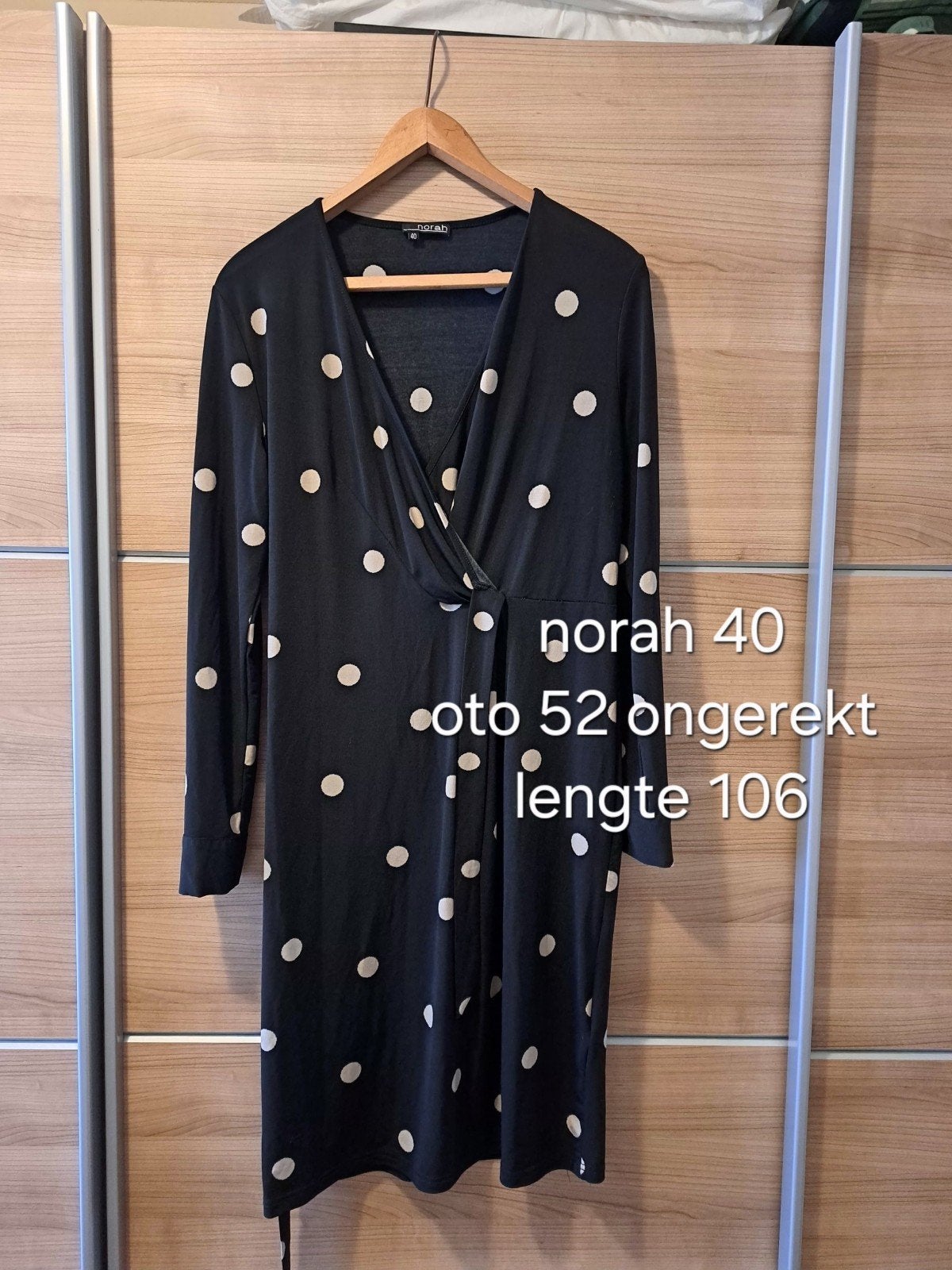 norah jurk maat 40  zwart met stippen, Maat 38/40 (M), Zwart, Ophalen of Verzenden, Zo goed als nieuw