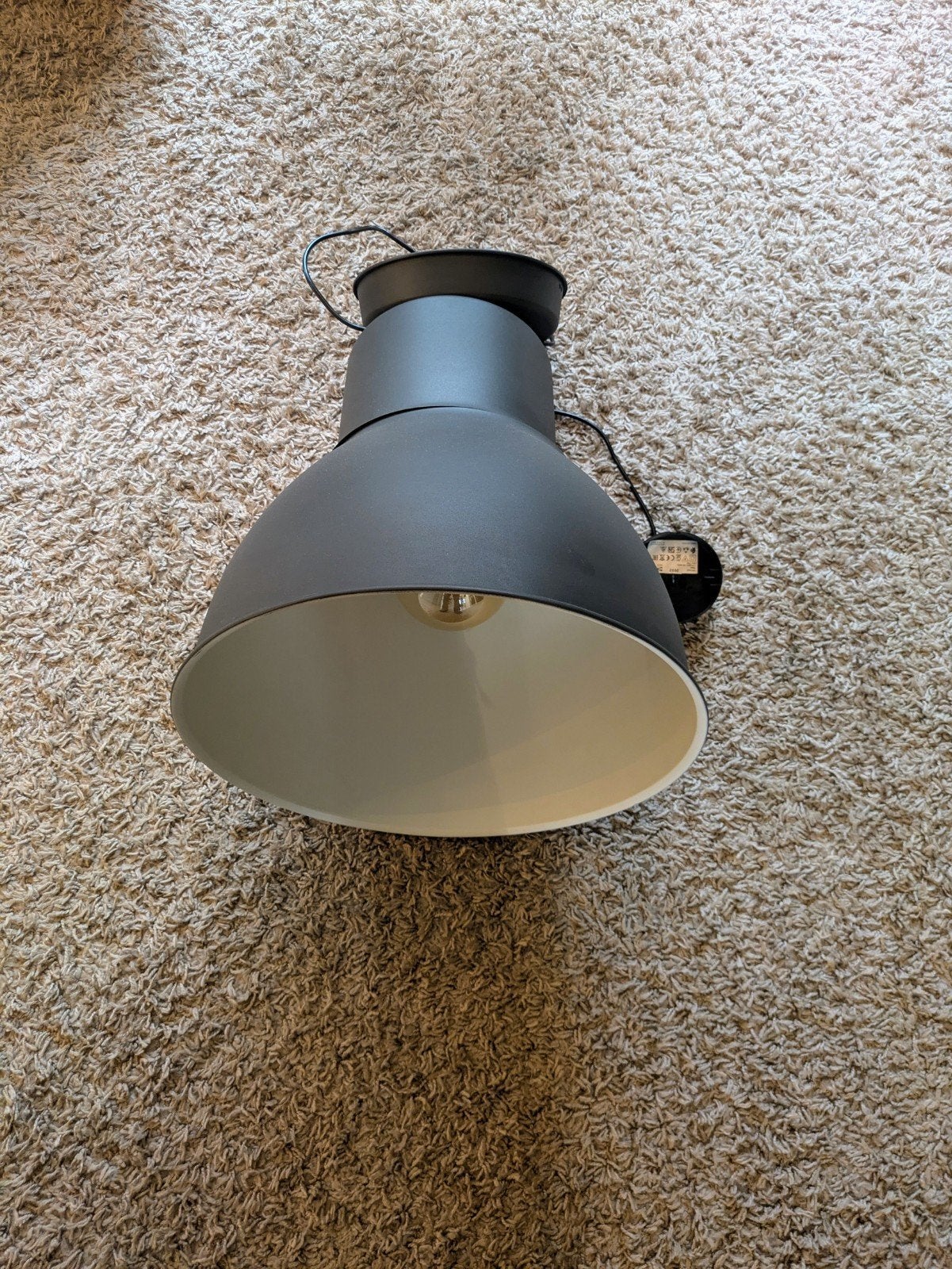 Ikea Grote Lampenkap (Hektar), Huis en Inrichting, Lampen | Hanglampen, Ophalen, E27 (groot), Zo goed als nieuw, Metaal