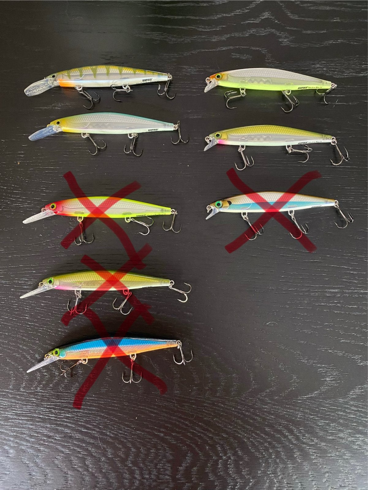 Rapala twitchbait shadow rap + x-rap  zeebaars, snoekbaars, Watersport en Boten, Ophalen of Verzenden, Gebruikt, Kunstaas