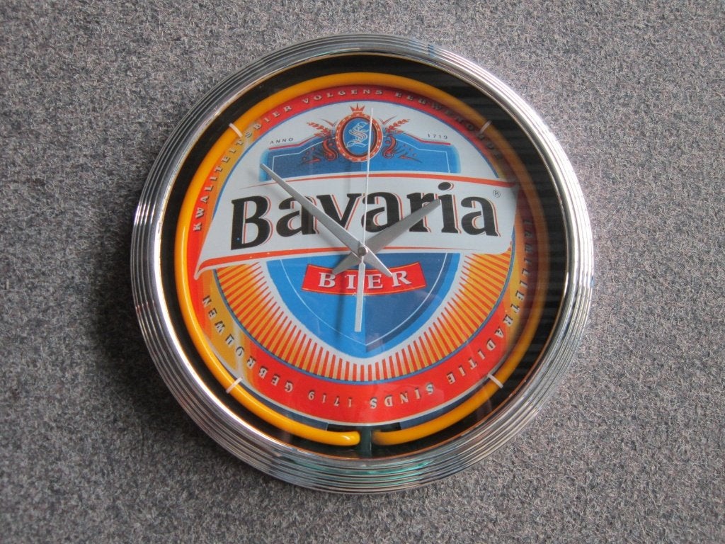 BAVARIA BIER NEON KLOK, Verzamelen, Ophalen, Zo goed als nieuw, Overige typen, Bavaria