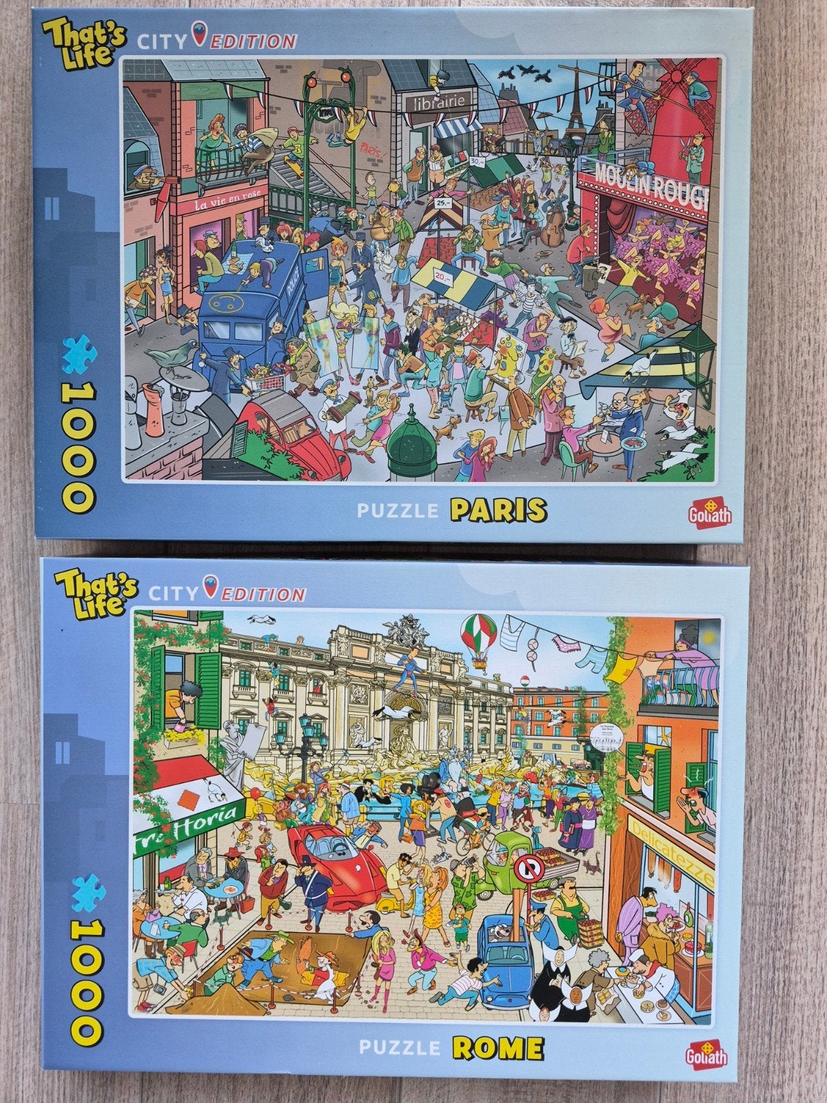 That's life City Edition  - Rome en Parijs, Ophalen of Verzenden, 500 t/m 1500 stukjes, Zo goed als nieuw, Legpuzzel