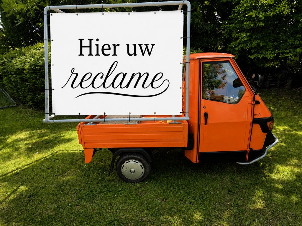 Reclame TukTuk Piagio Ape50, Ophalen, Overige modellen, Maximaal 45 km/u, Zo goed als nieuw