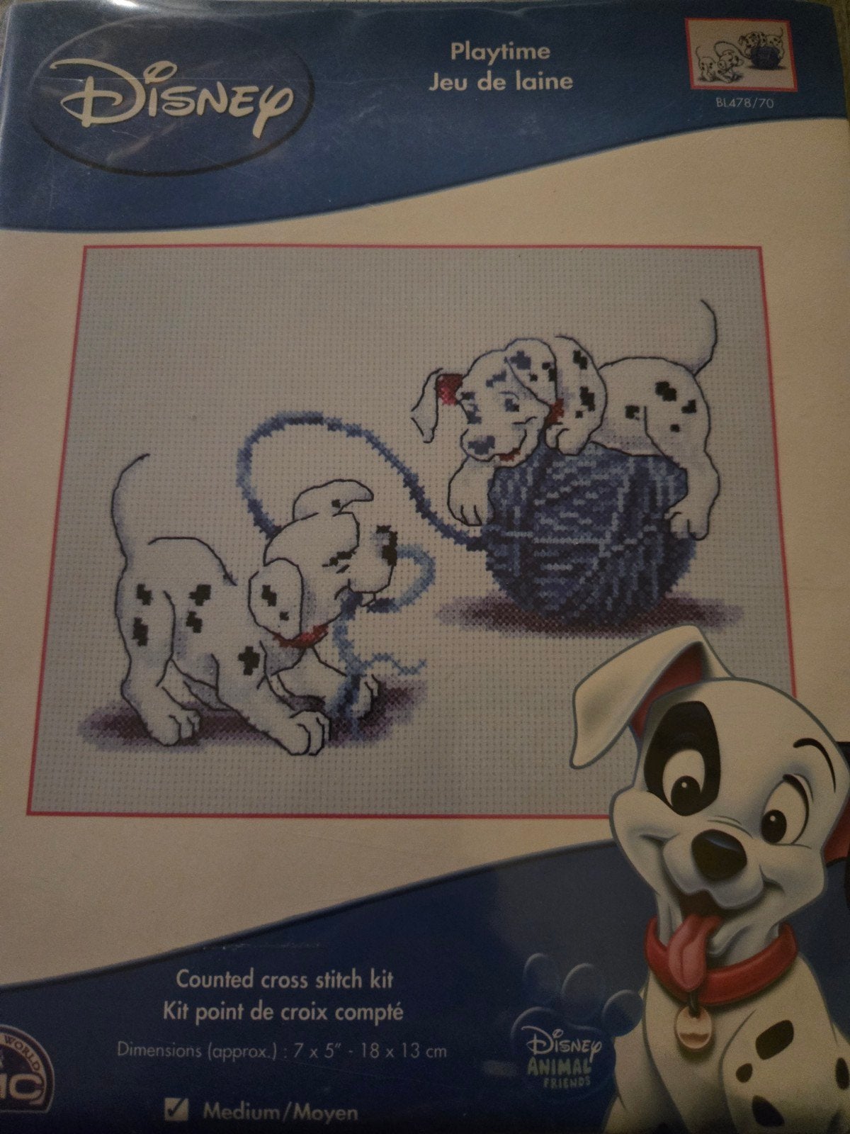 Borduurpakket DMC geboortetegel Dalmatiers blauw, Ophalen of Verzenden, Nieuw, Borduurpakket