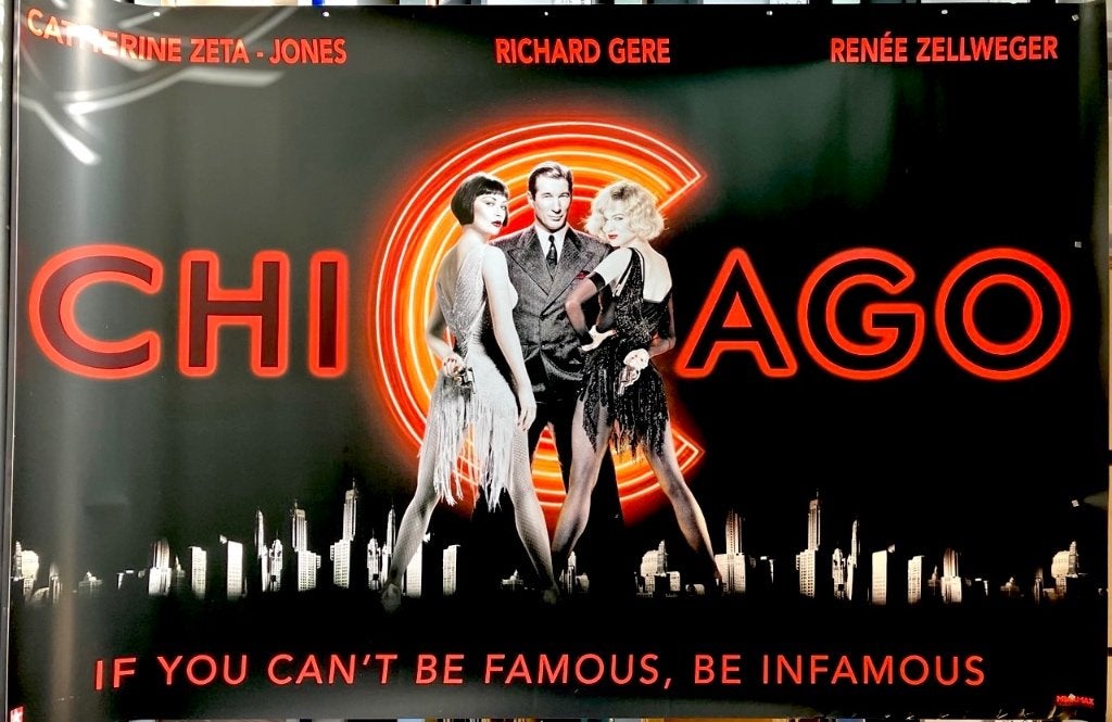 Chicago (2002) - Bioscoop banner / filmposter, Ophalen, Gebruikt, Film, Overige typen