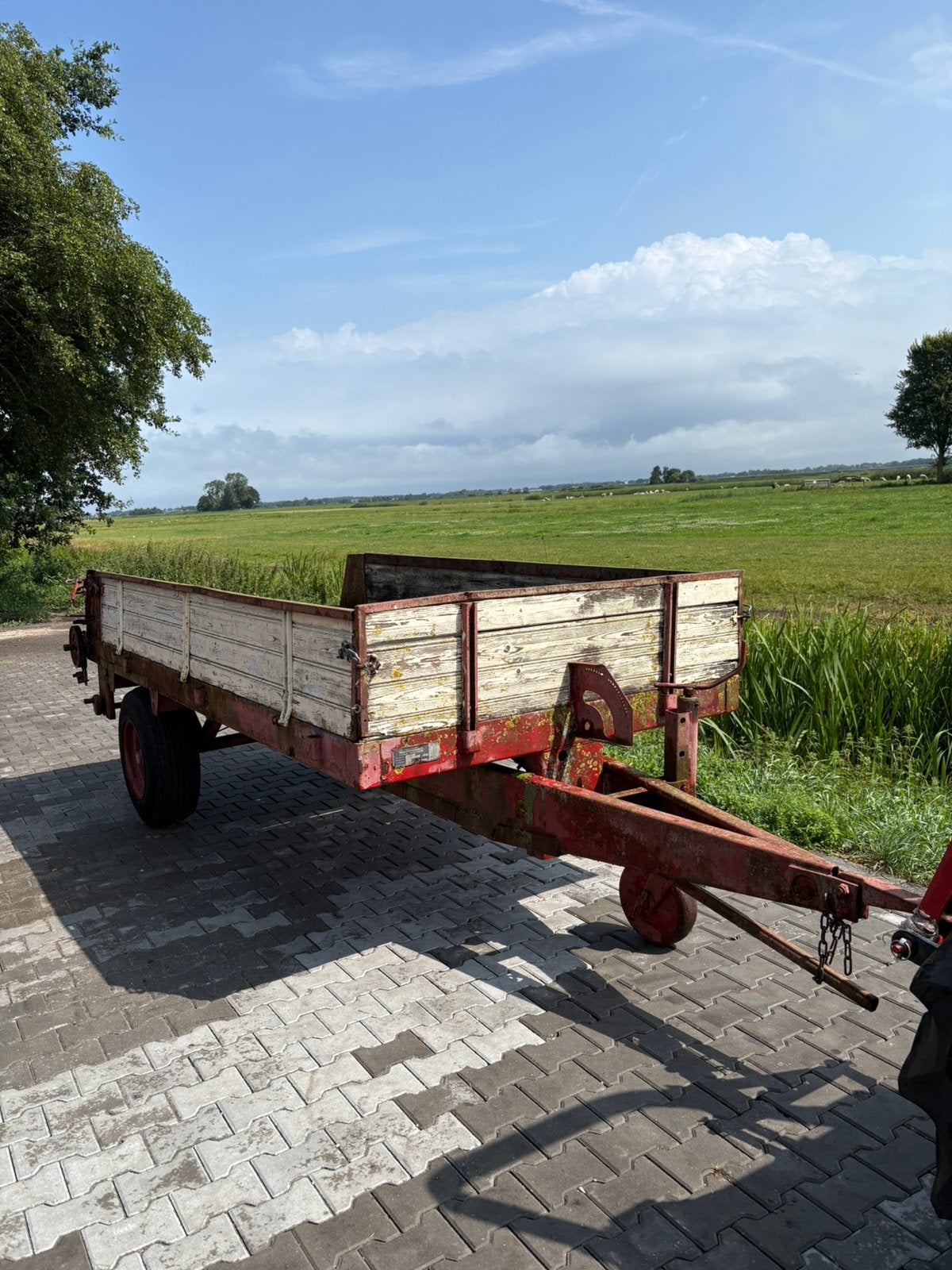 hefmast en wagen platte wagen, Ophalen of Verzenden, Transport
