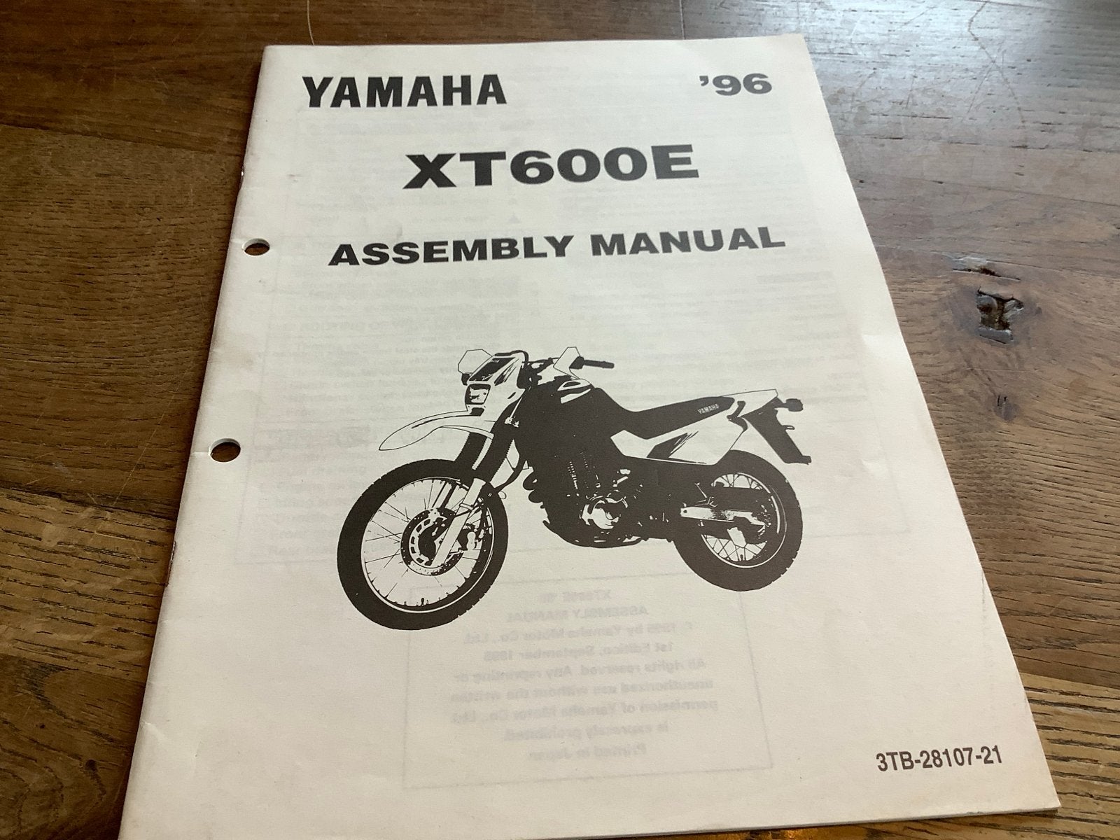 Yamaha XT600E '96 Montagehandleiding. (315), Verzenden, Yamaha
