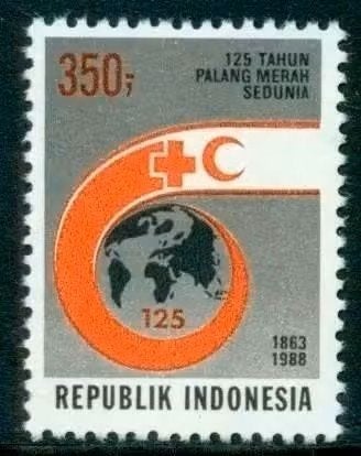 Indonesie 1988 - ZBL 1321 Rode Kruis, Ophalen of Verzenden, Postfris, Zuidoost-Azië