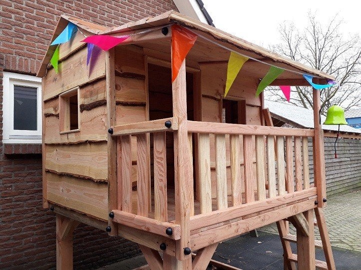 BOOMHUT VILLA speeltoren speelhuis klimtoren speeltoestel, Ophalen, Nieuw, Schommel, Aanbouwonderdeel