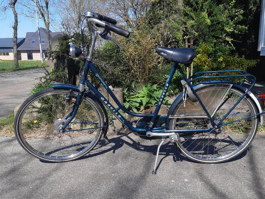 mooie en licht trappend Gazelle Dames–, tienerfiets, Ophalen, Versnellingen, 56 cm of meer, Zo goed als nieuw