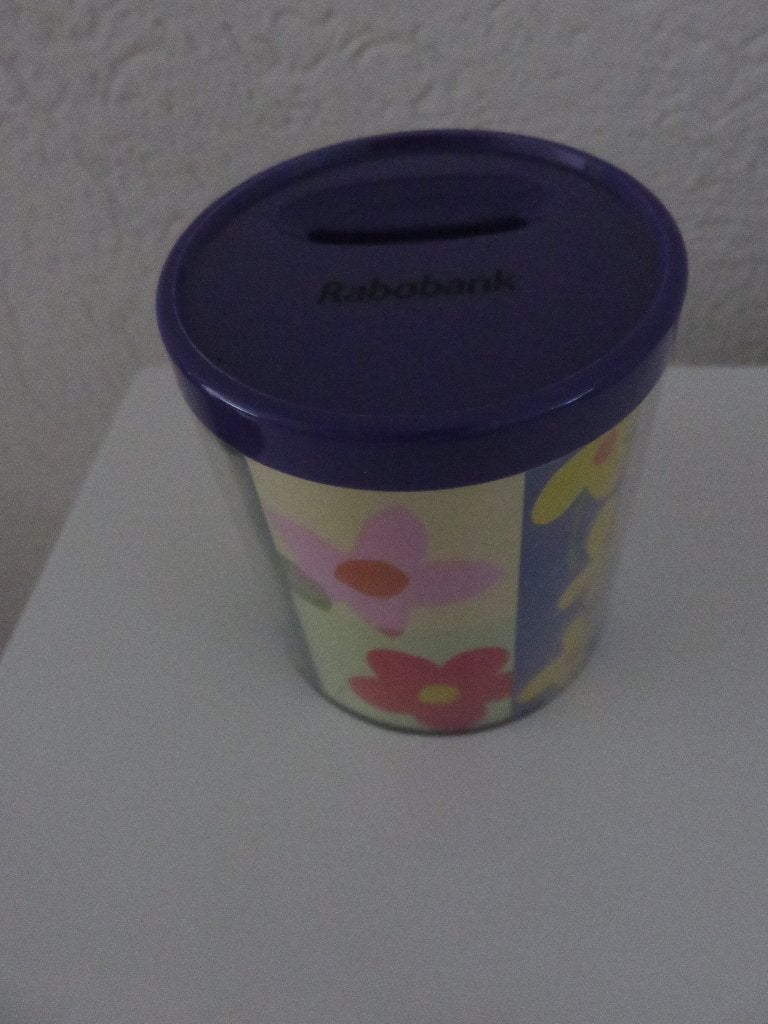 Rabobank spaarpot, Ophalen of Verzenden, Zo goed als nieuw, Metaal of Blik, Overige thema's