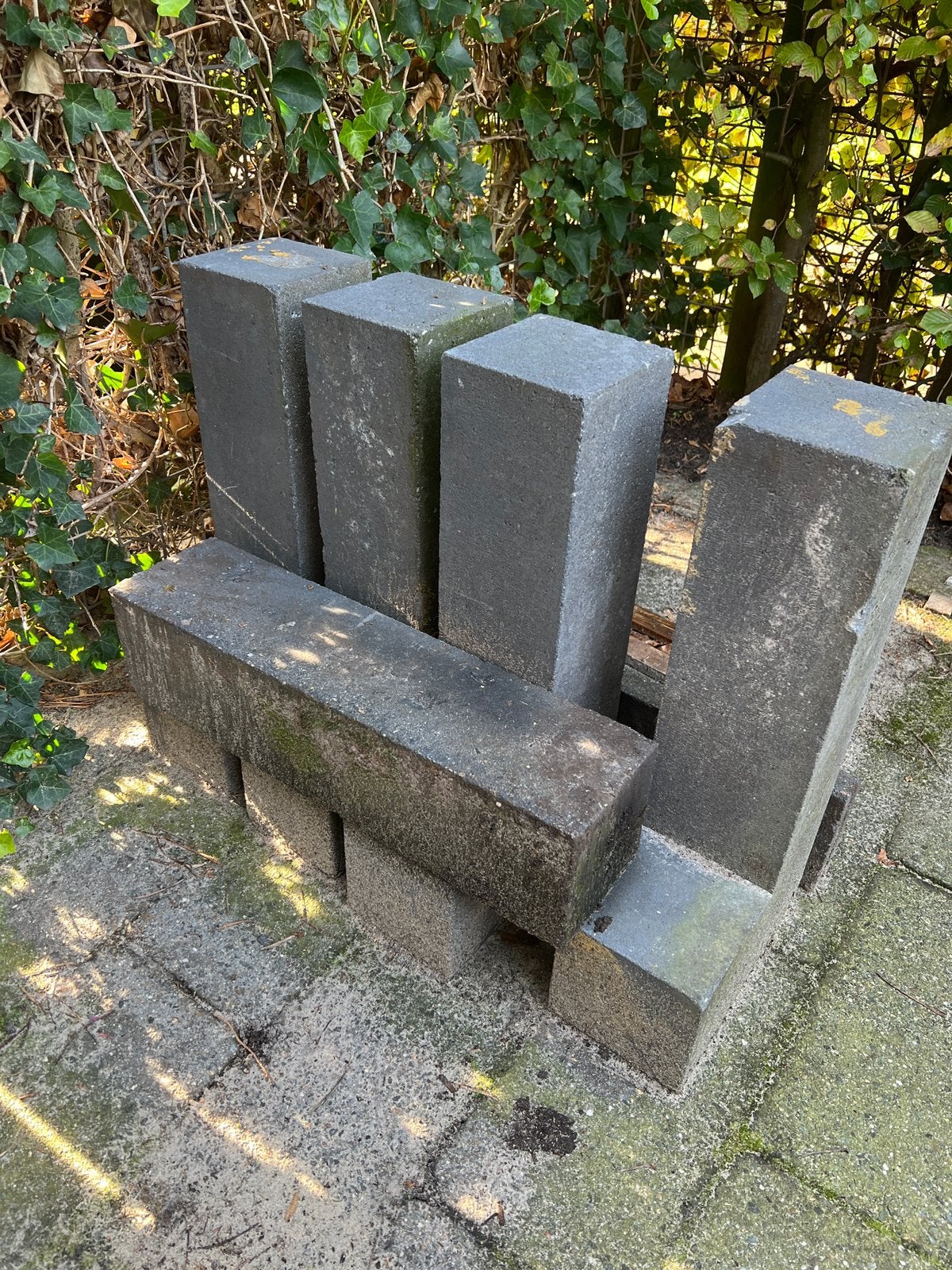 Stapelblokken antraciet, Ophalen, Gebruikt, Blok, 25 cm of meer