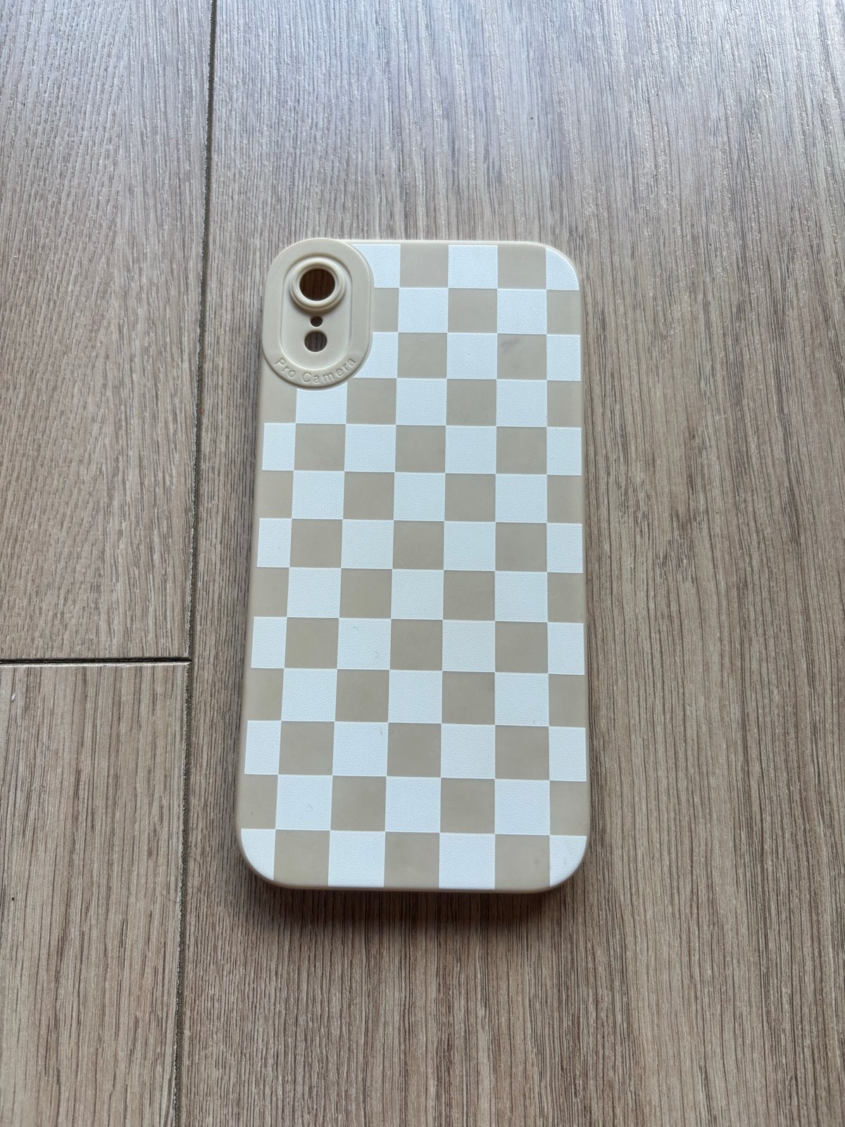 iPhone hoesje xr beige geblokt patroon, Telecommunicatie, Mobiele telefoons | Hoesjes en Frontjes | Apple iPhone, Verzenden, Overige merken