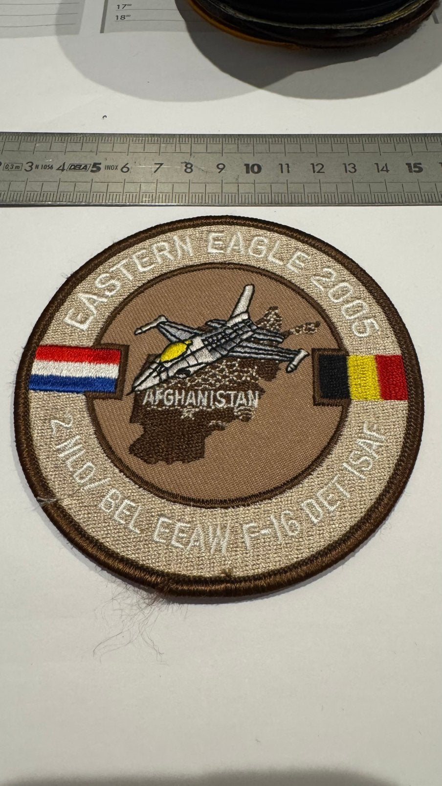 Patch f-16 luchtmacht eastern eagle afghanistan 312 sqn, Verzamelen, Ophalen of Verzenden, Zo goed als nieuw, Patch, Badge of Embleem