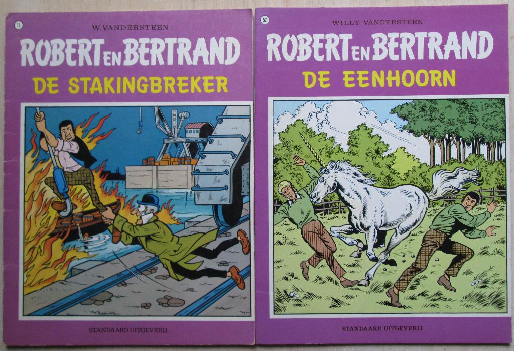 Robert en Bertrand 15 + 52 (SC), Meerdere stripboeken, Ophalen of Verzenden, Zo goed als nieuw, Studio Vandersteen
