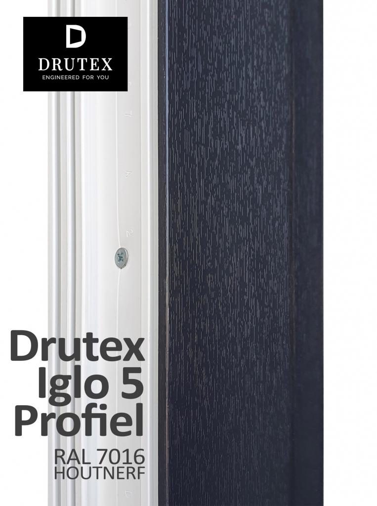 Dubbele deur Antraciet b200 x h215 RAL7016, Niet ingevuld, Kunststof, 120 cm of meer, Niet ingevuld