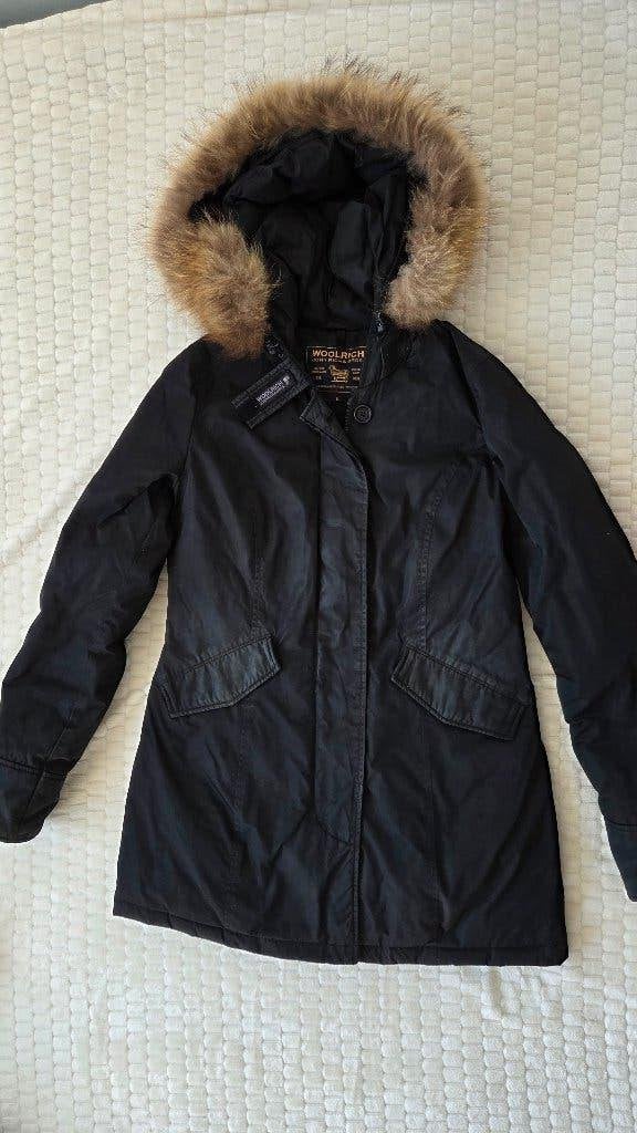 Woolrich John Rich & Bros | Luxe Donsparka | Echt Bont | S, Verzenden, Zwart, Woolrich, Maat 36 (S)